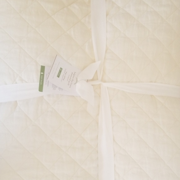 Pottery Barn Bedding Belgian Flax Linen Diamond Quilt King